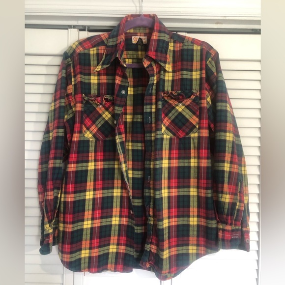 Fall colored heavy button down - Picture 1 of 4